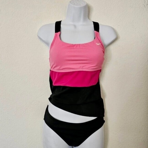 Nike color block tankini swimsuit XL New NWT - Picture 2 of 7